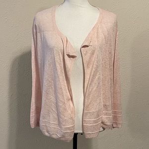 CATO Light Pink Lightweight Open Cardigan Sweater Women's Size Large